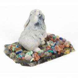 Сувенир из мрамолита &amp;quot;Кролик сидит&amp;quot;