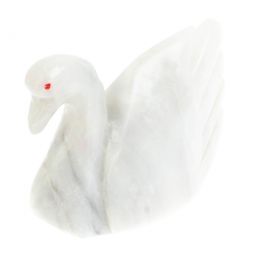Сувенир "Лебедь" из белого оникса 10,5х4х8 см (4)