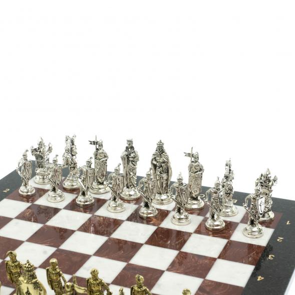 Шахматы &amp;quot;Рыцари крестоносцы&amp;quot; 44х44 см из мрамора и лемезита 128279