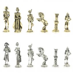 Шахматы &amp;quot;Отечественная война&amp;quot; доска 40х40 см из обсидиана