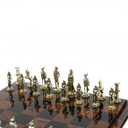 Шахматы &amp;quot;Отечественная война&amp;quot; доска 40х40 см из обсидиана