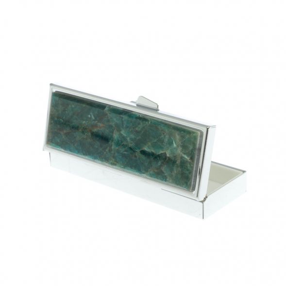 Таблетница на 3 отделения зеленый апатит цвет серебро 129101