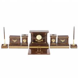 Письменный прибор из обсидиана &amp;quot;Королевский&amp;quot; 12 предметов