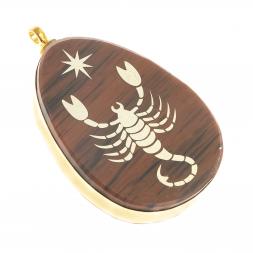 Брелок-кулон знак зодиака &amp;quot;Скорпион&amp;quot; камень обсидиан