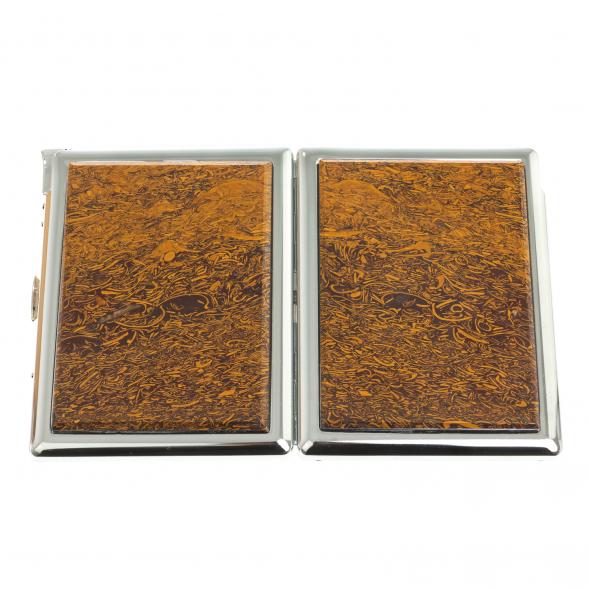 Портсигар на 10 сигарет с зажигалкой камень яшма змеиная 123419