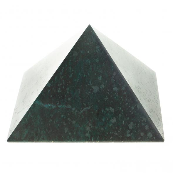 Пирамида 10х10х6,3 см камень змеевик 113800