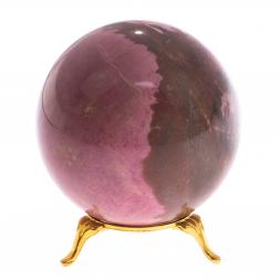 Шар из родонита 8 см розовый