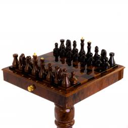 Шахматный стол с фигурами &amp;quot;Классический&amp;quot; камень обсидиан