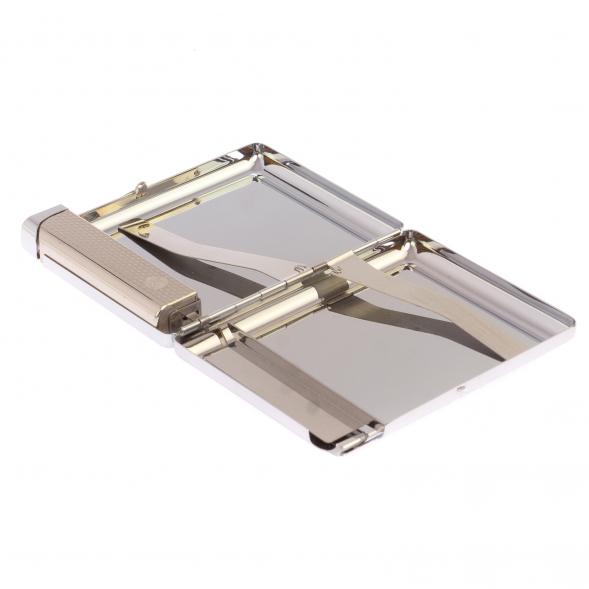 Портсигар на 20 сигарет с зажигалкой камень пирит 126174