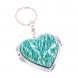 Складное зеркало брелок из амазонита Сердце 126638