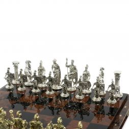 Шахматы &amp;quot;Римские войны&amp;quot; доска 40х40 см из обсидиана