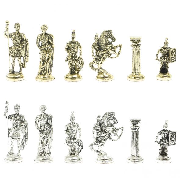 Шахматы &amp;quot;Римские войны&amp;quot; доска 40х40 см из обсидиана 128359