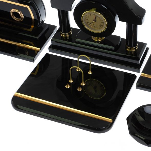 Настольный набор &amp;quot;Арка&amp;quot; из черного обсидина 129102