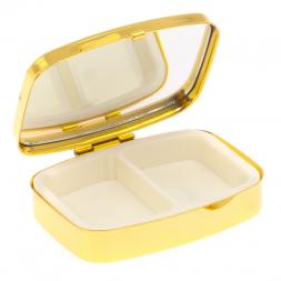 Таблетница на 2 отсека камень серафинит цвет золото