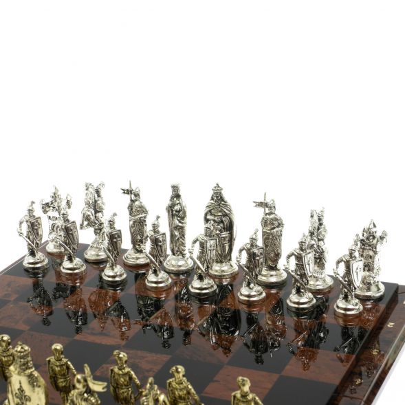 Шахматы &amp;quot;Рыцари крестоносцы&amp;quot; доска 40х40 см из обсидиана 128360