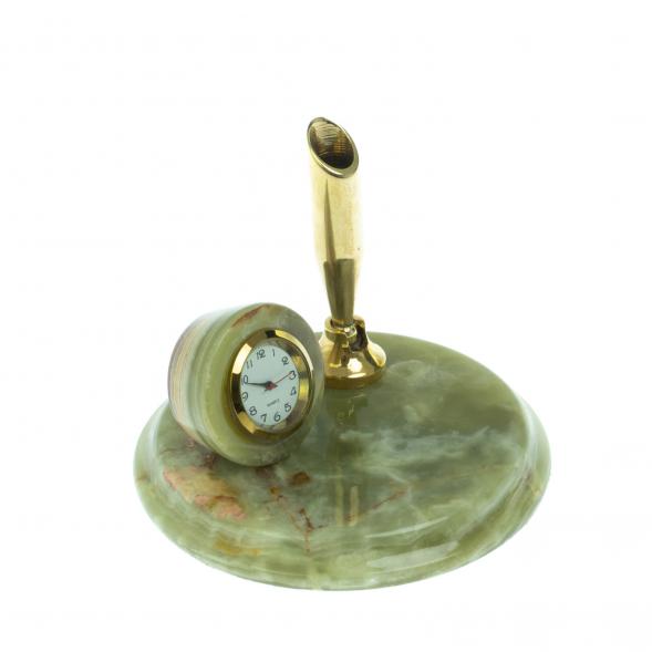 Письменный прибор с часами из оникса (4) 128883