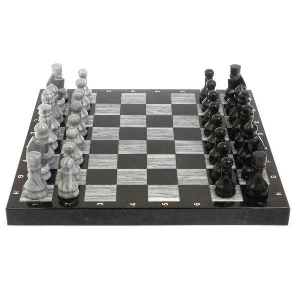 Шахматы &amp;quot;Традиционные&amp;quot; 44х44 см из мрамора и габбро-диабаза 129804