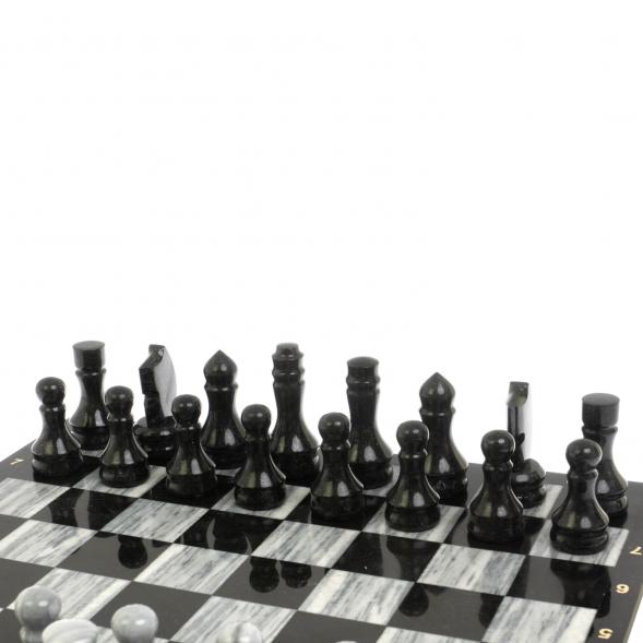 Шахматы &amp;quot;Традиционные&amp;quot; 44х44 см из мрамора и габбро-диабаза 129804