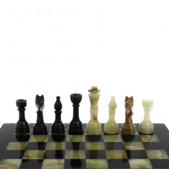 Настольные шахматы из оникса &amp;quot;Поединок&amp;quot; доска 30х30 см 121659