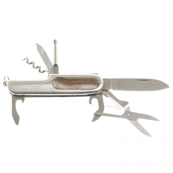 Нож мультитул складной 7 в 1 с камнем шайтанский переливт 123870