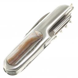 Нож мультитул складной 7 в 1 с камнем шайтанский переливт