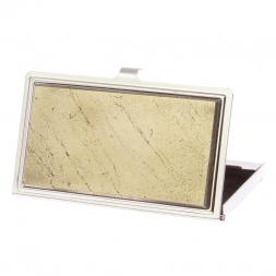 Карманная визитница из камня пирит