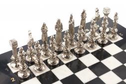 Шахматы &amp;quot;Ренессанс&amp;quot; доска 36х36 см мрамор фигуры цвет золото / серебро