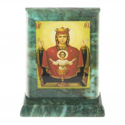 Икона настольная Неупиваемая Чаша малая змеевик 7,5х6,5х8 см