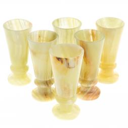 Набор рюмок &amp;quot;Конус&amp;quot; камень оникс в футляре 3,5х8 см 6 шт 20 мл