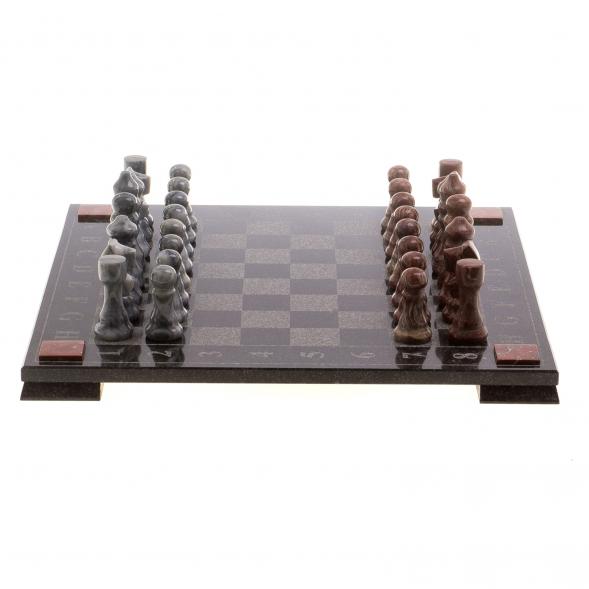 Шахматы с гравировкой &amp;quot;Турнирные&amp;quot; доска 36х36 см мрамор, лемезит 124753