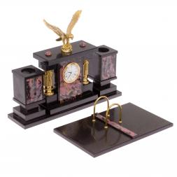 Настольный набор &amp;quot;Орёл&amp;quot; камень родонит