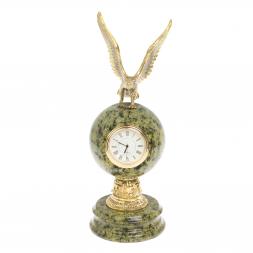 Настольные часы "Орел" бронза змеевик