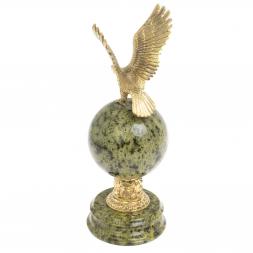 Настольные часы "Орел" бронза змеевик