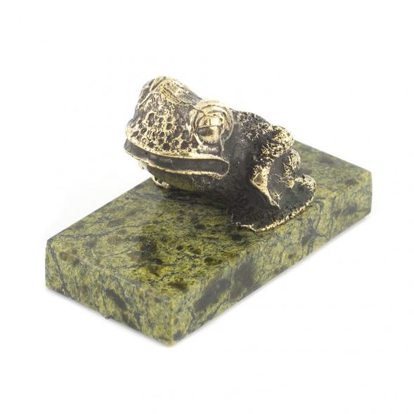 Статуэтка из бронзы и змеевика &amp;quot;Лягушка царевна&amp;quot; 119703