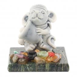 Сувенир &amp;quot;Крыса с колокольчиком&amp;quot;из мрамолита