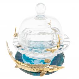 Икорница "Дары морские" камень агат