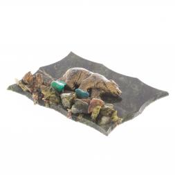 Магнит &amp;quot;Медведь&amp;quot; камень змеевик