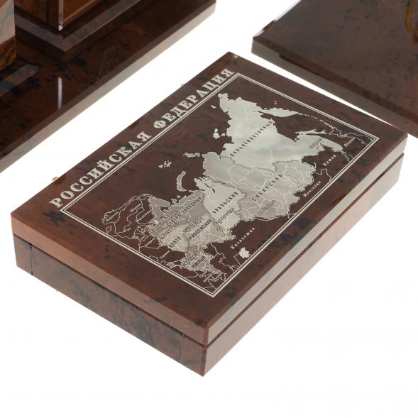 Письменный набор &amp;quot;Оптимал плюс&amp;quot; коричневый обсидиан 122371