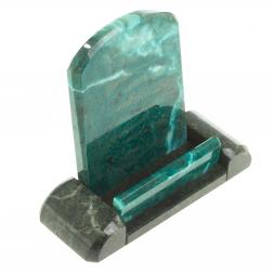 Подставка для телефона из темно-зеленого змеевика