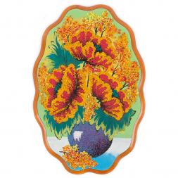 Картина с рисунком из камня "Букет маков" 29х19 см