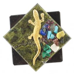 Магнит "Ящерица" ромб змеевик