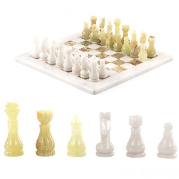 Настольные шахматы &amp;quot;Стандарт&amp;quot; доска 30х30 см камень оникс мрамор 121662