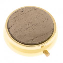 Таблетница на 3 отделения камень пирит цвет золото