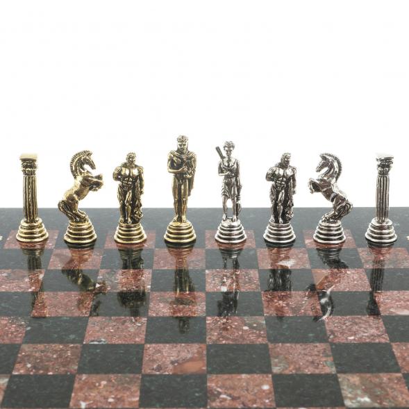 Шахматы &amp;quot;Икар&amp;quot; доска 32х32 см лемезит змеевик 122683