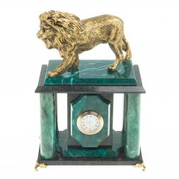 Часы &amp;quot;Гордый лев&amp;quot; камень змеевик