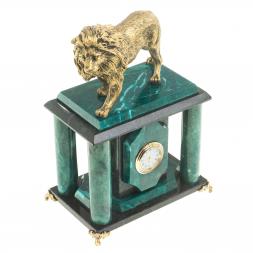 Часы &amp;quot;Гордый лев&amp;quot; камень змеевик