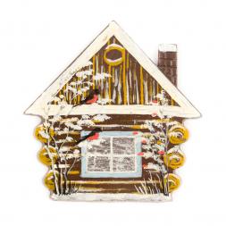 Магнит "Домик" камень змеевик