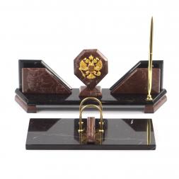 Письменный набор &amp;quot;Эталон&amp;quot; с гербом РФ