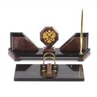 Письменный набор &amp;quot;Эталон&amp;quot; с гербом РФ