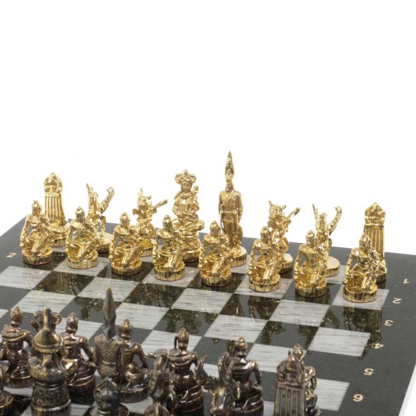 Шахматы настольные &amp;quot;Шахерезада&amp;quot; 40х40 см серый мрамор 127260